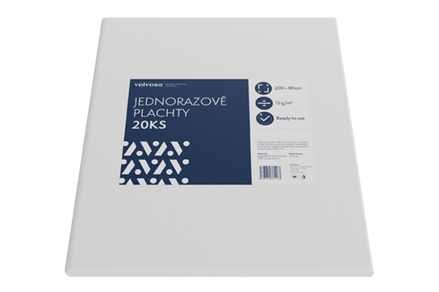 Egyszer használatos lepedő velvesa® 20db 200x80cm