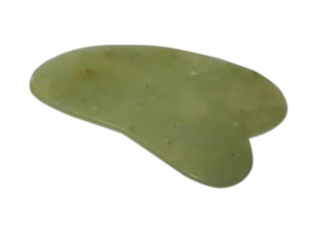 Gua sha kaparó szívecske - jadeit #16259